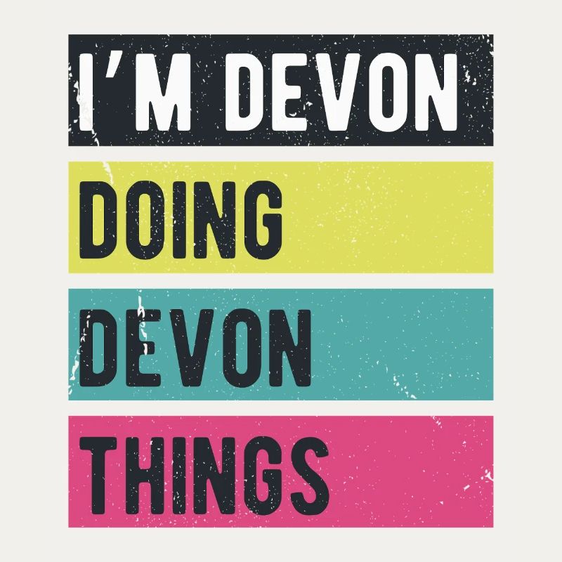 Ich bin Devon und mache Devon-Dinge in Retro-Farben