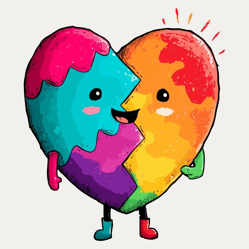 Rainbow Heart Hug