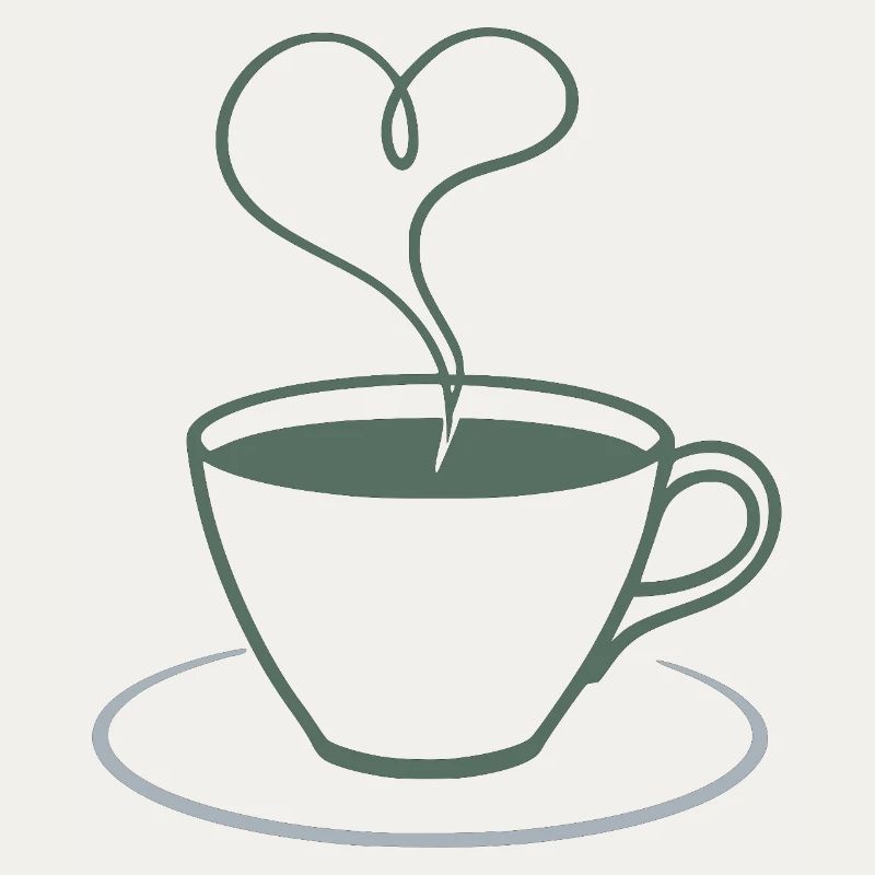 Herzdampf Kaffee Illustration