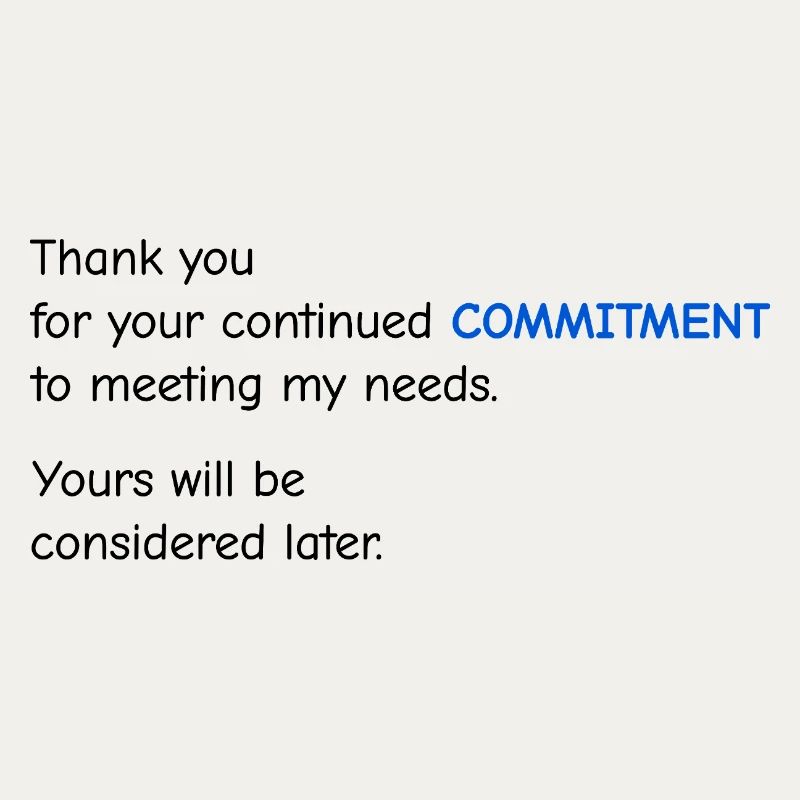 Baby Performance Review - Commitment