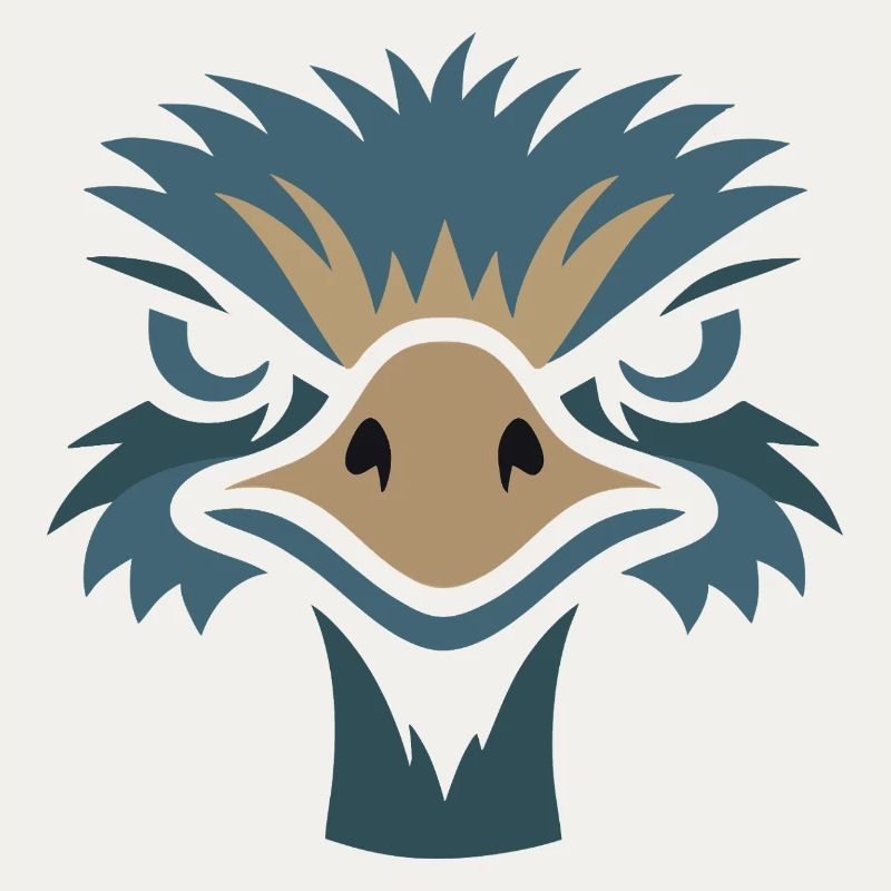 Nandu, Straußenkopf  Emu