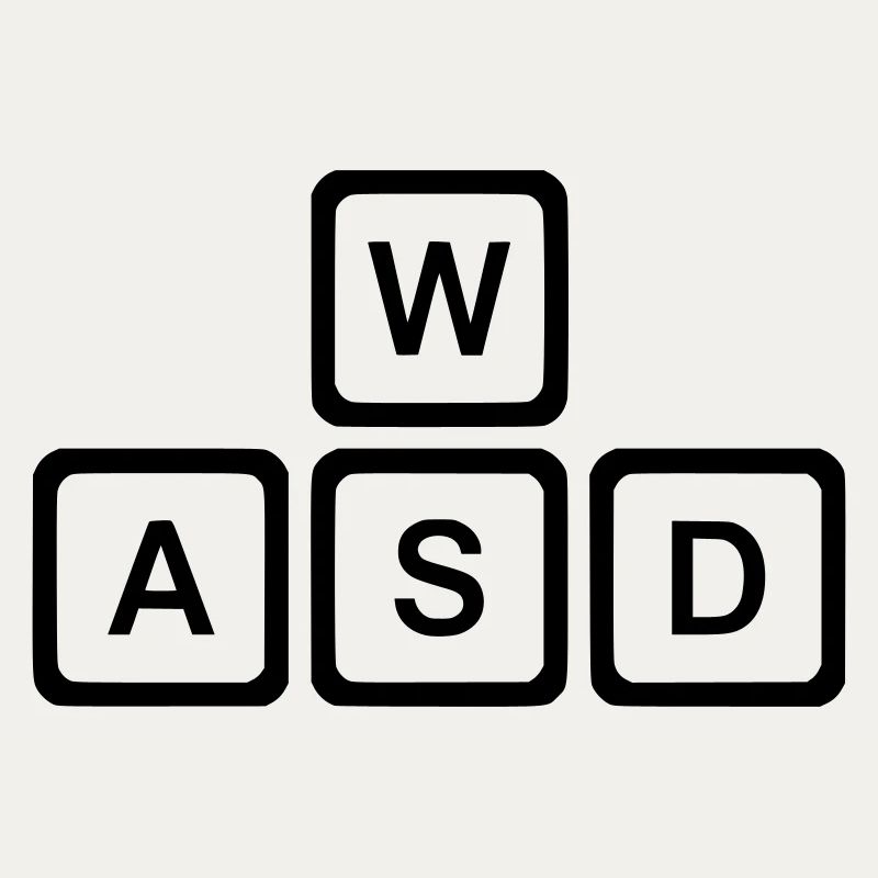 WASD Keys PC Gaming Nerd Vector