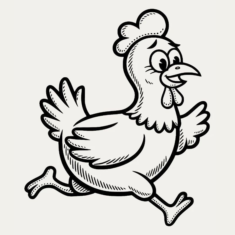 Poule Poule Drôle Course de Coq Course