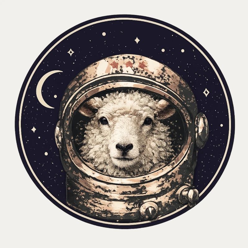 Astronaut sheep in orbit