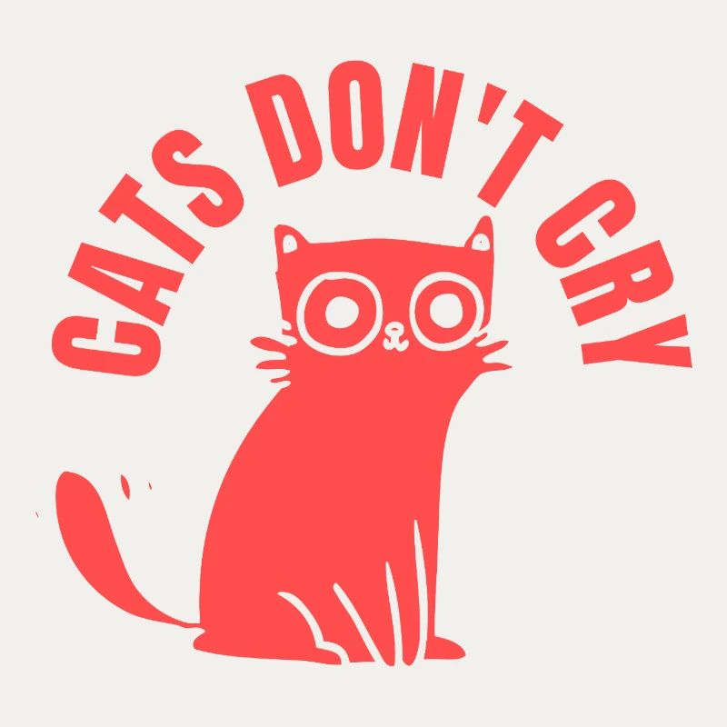 Les chats ne pleurent pas Chat stylé graphique »
