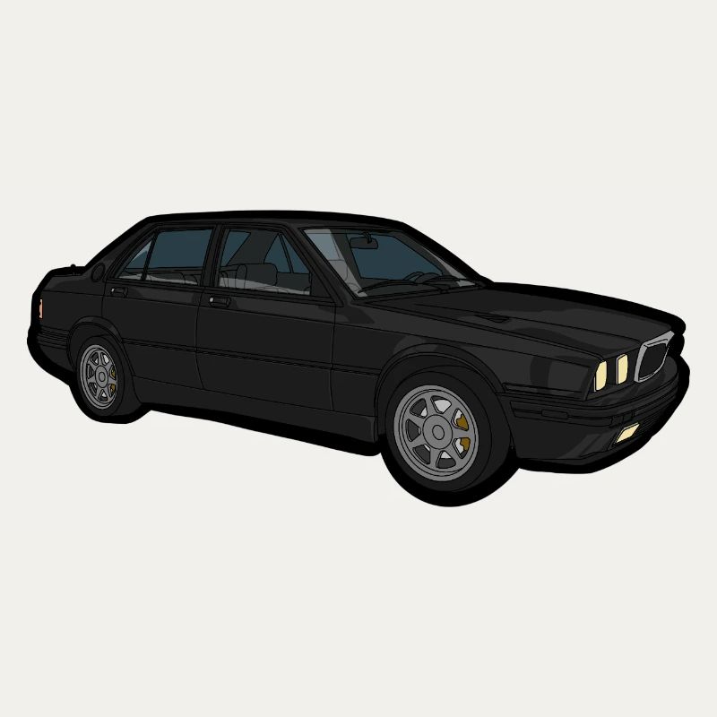 Schwarzer Oldtimer Sedan
