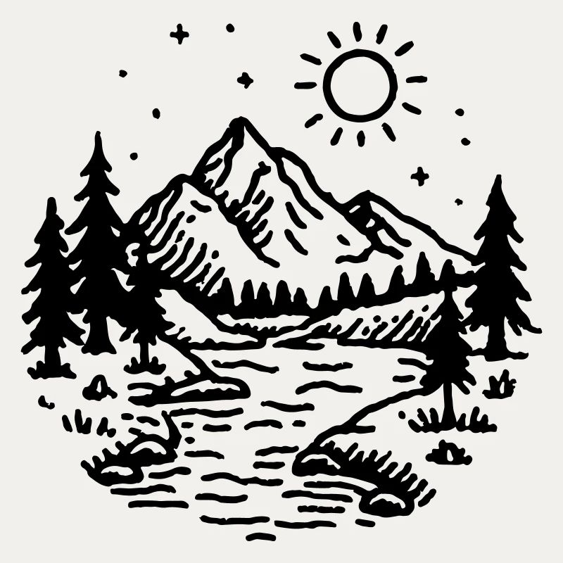 Berge Landschaft Wald