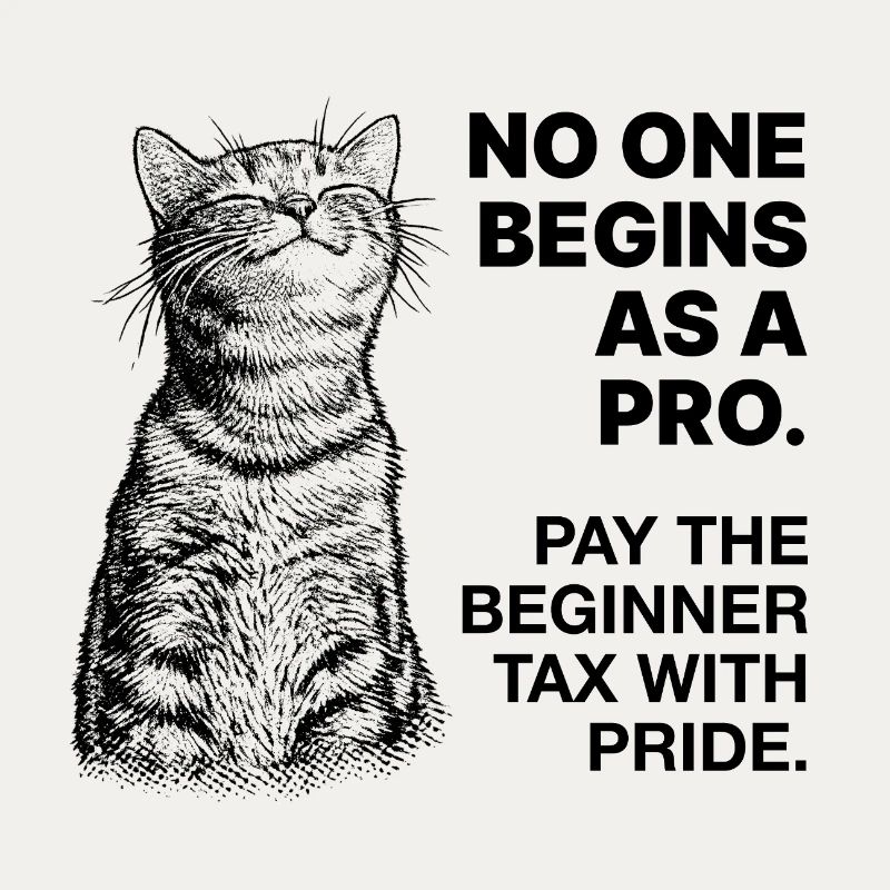 Beginner Mindset – Learning Cat Halftone