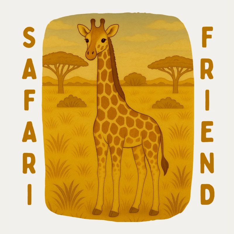 Girafe dans la savane dorée