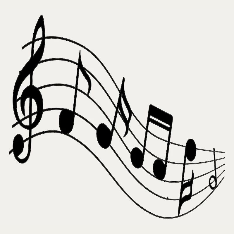 Melodic Wave Staff-Kunst
