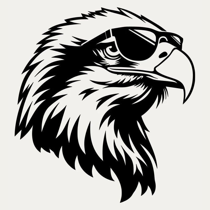 Cooler Adler mit Sonnenbrille