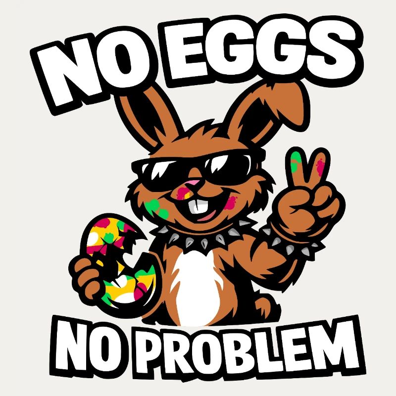 Funny Easter Bunny – No Eggs No Problem