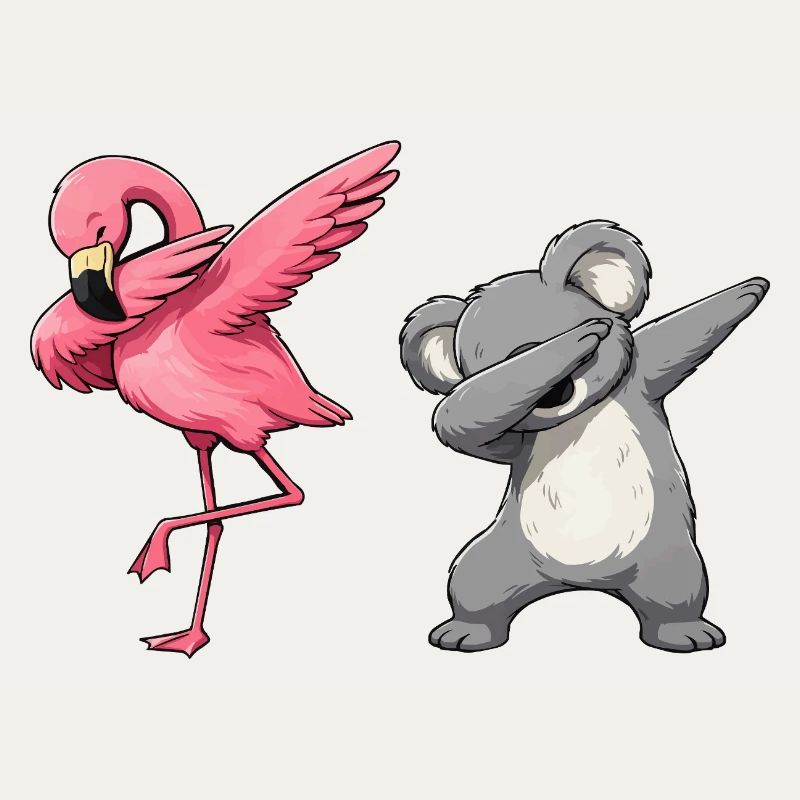 Flamingo Koala Dab Duo