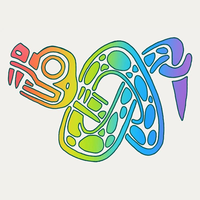 Multicolor snake knot