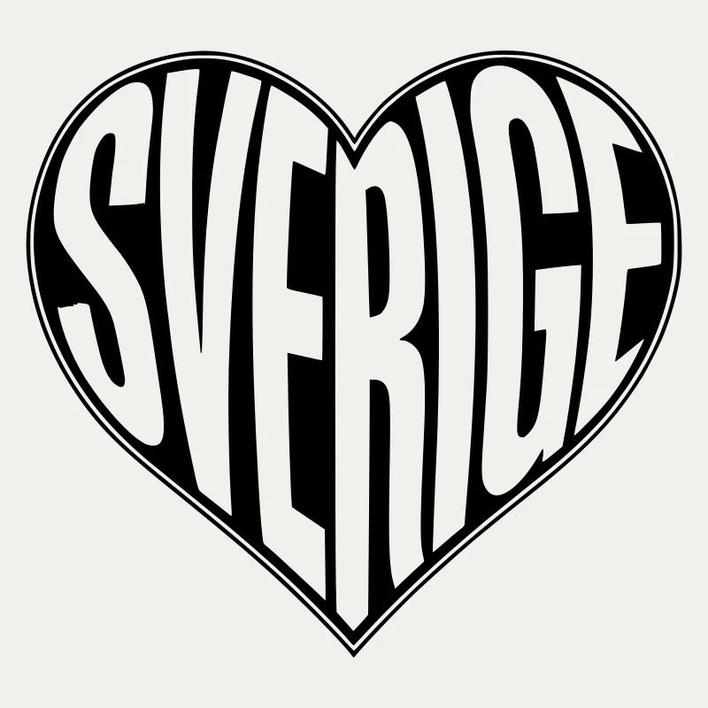 Sverige, Schweden Herz - Designfarbe variabel