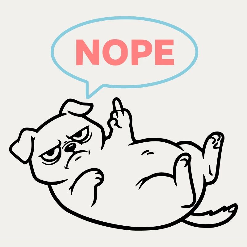  Mops Hund Comic Bunt Outline