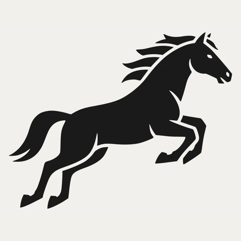 Springendes Pferd Silhouette