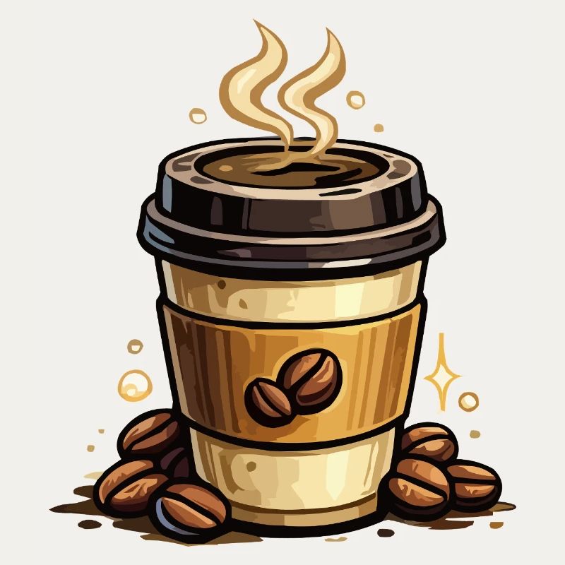 Kaffee Kunst Becher