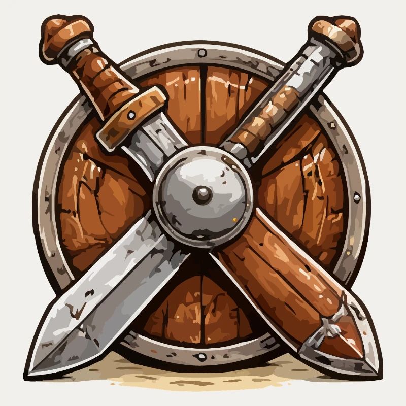 Bouclier et Épées Viking