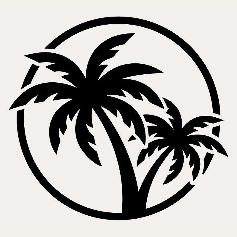 Plage symbole de Palm Tree