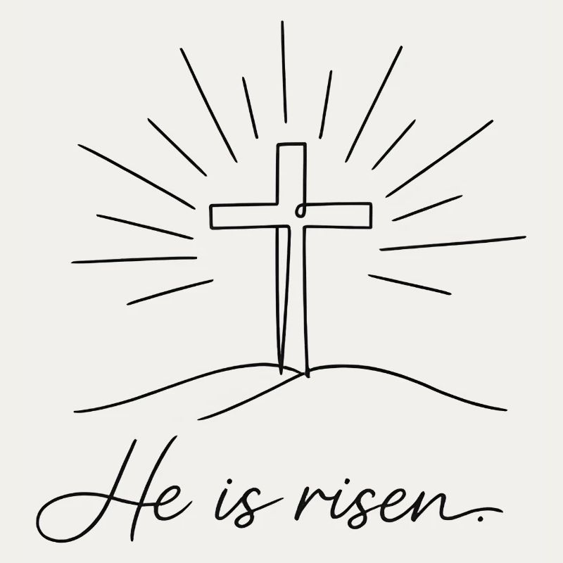 Crucifix He is Risen Easter Jesus