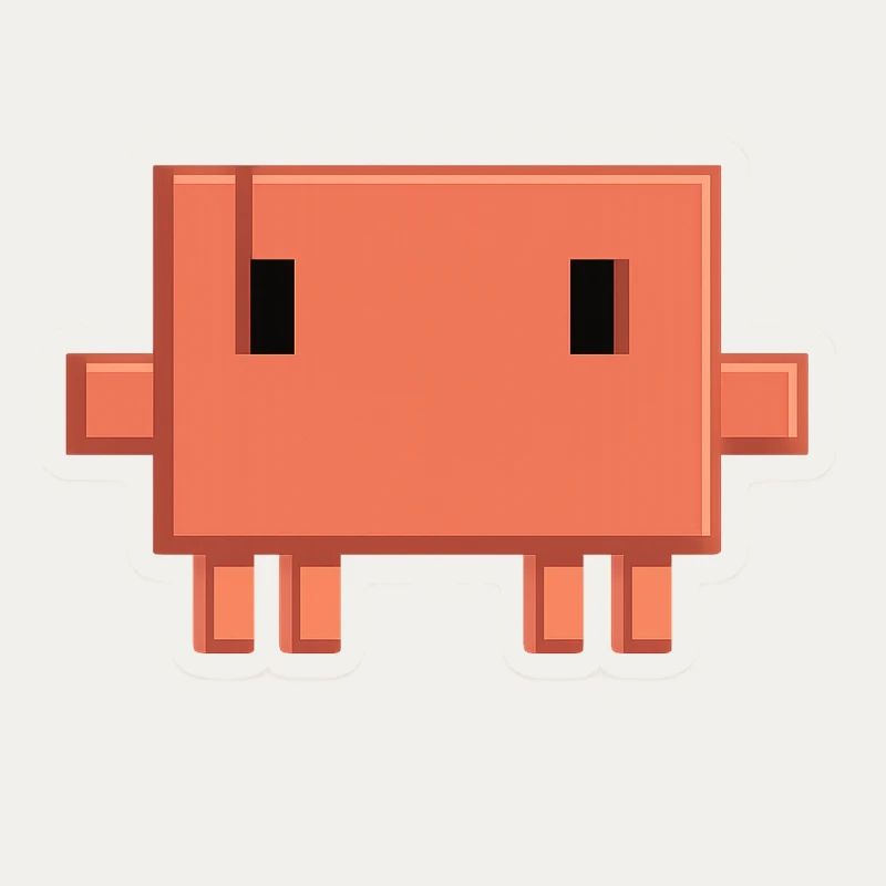 Claude Code Pixel AI Mascot Dev Sticker