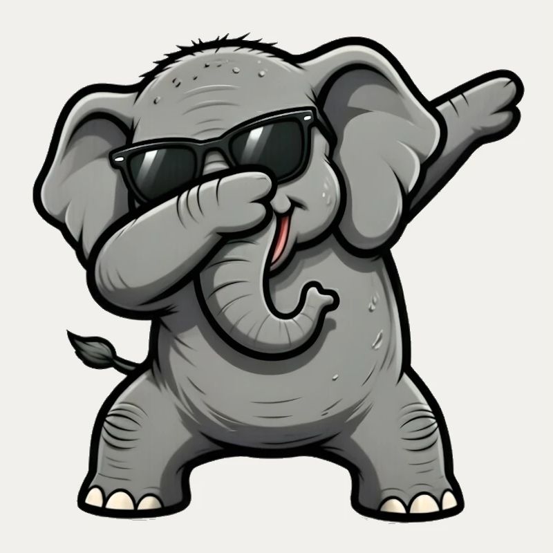 Dabbing Elephant