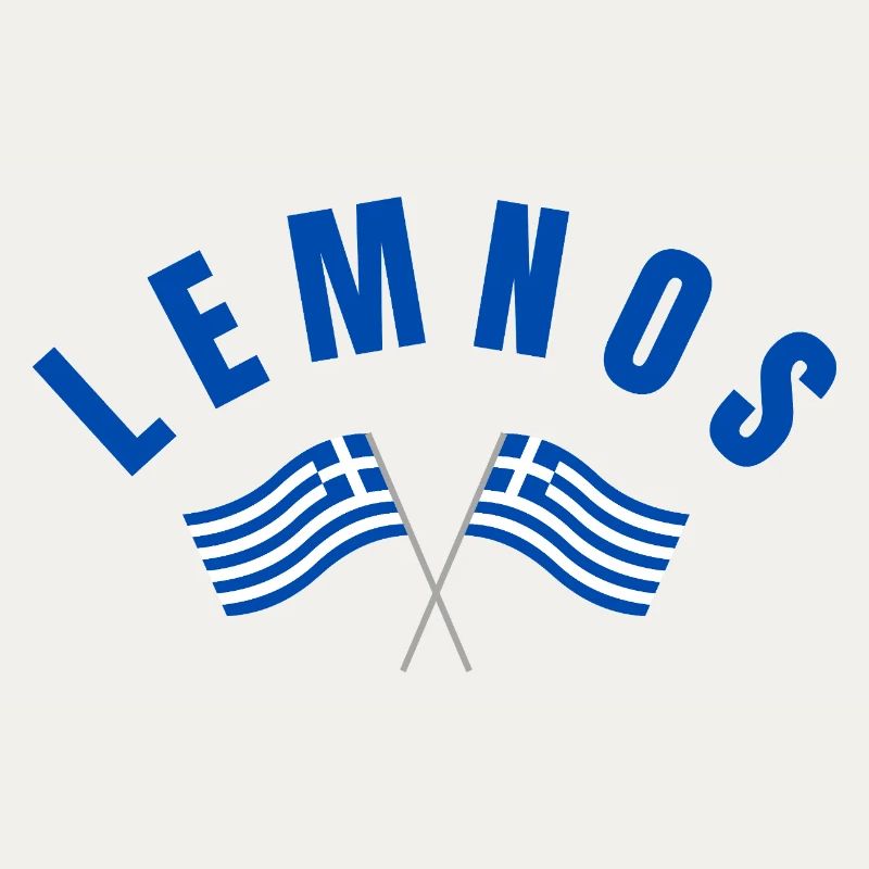 Lemnos Drapeaux Grecs Traversés