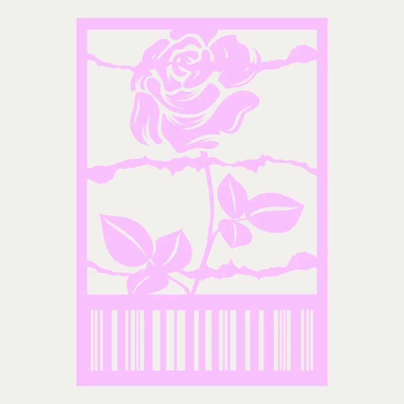 Gothic Rose Stacheldraht Strichcode Urban Style