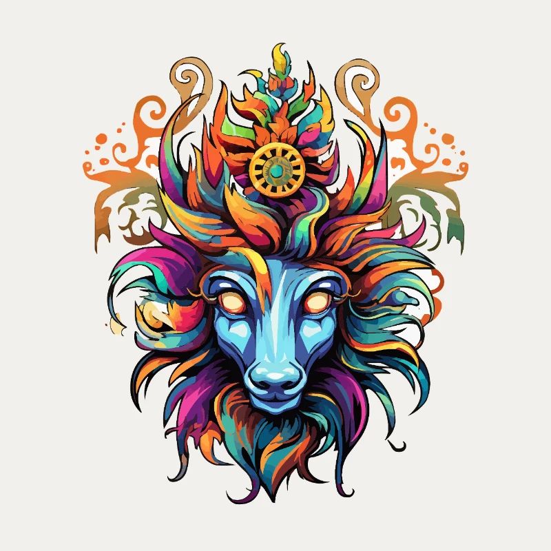 Colored Lion Head Volcanic Magic