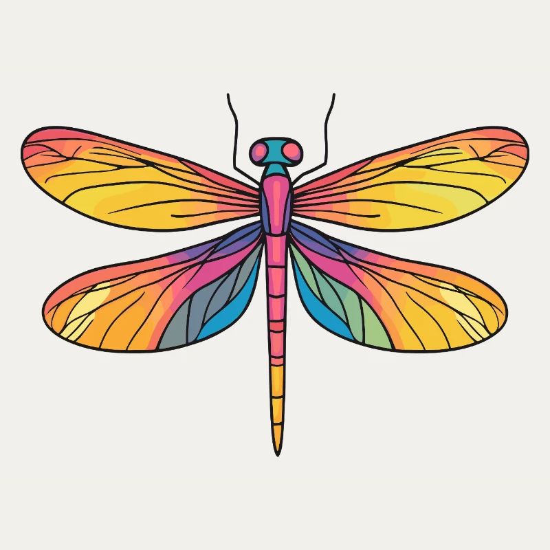Rainbow Dragonfly Wings