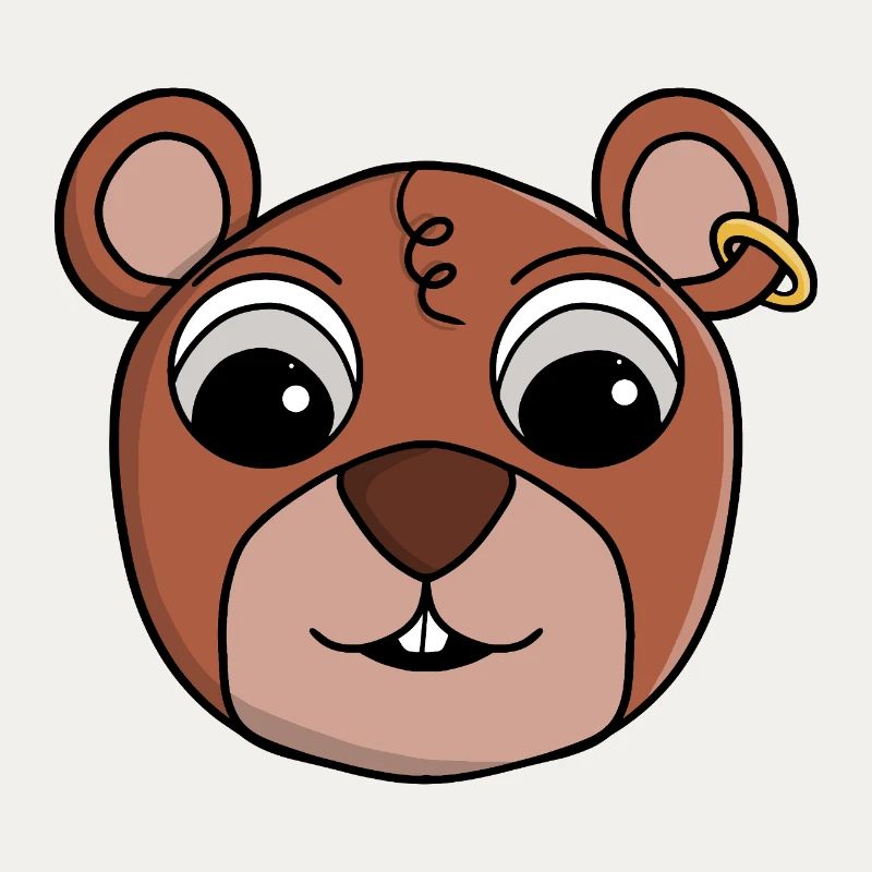 Visage d’Animal Espiègle et Joyeux