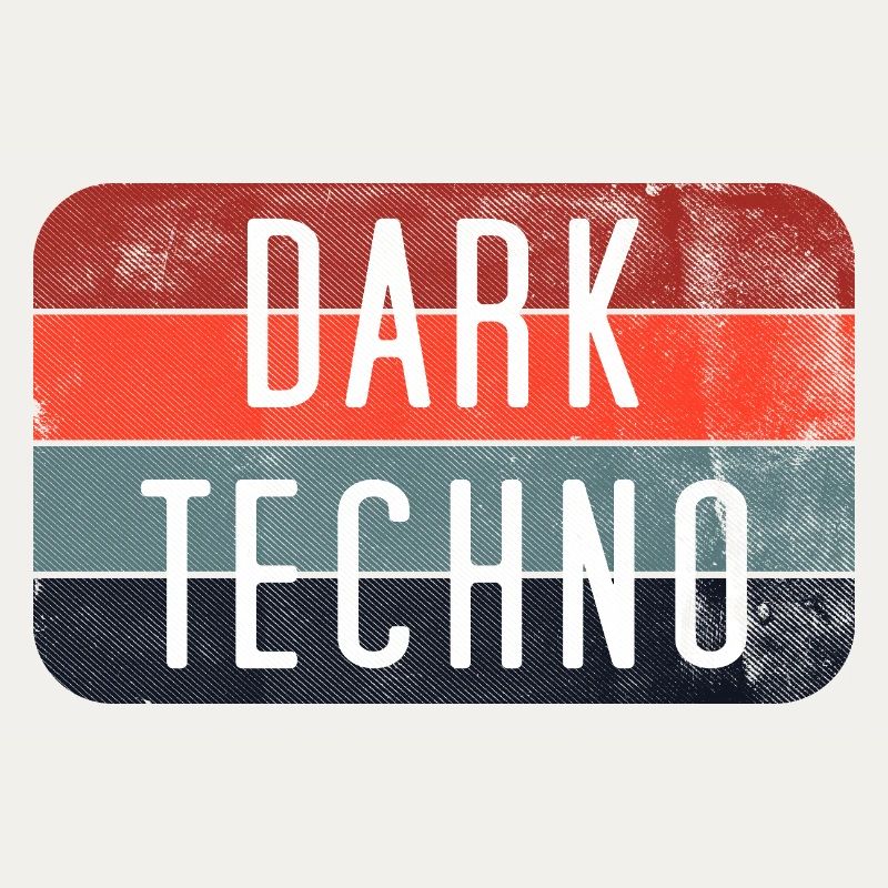 Dunkles Techno-Retro-Logo T-Shirt