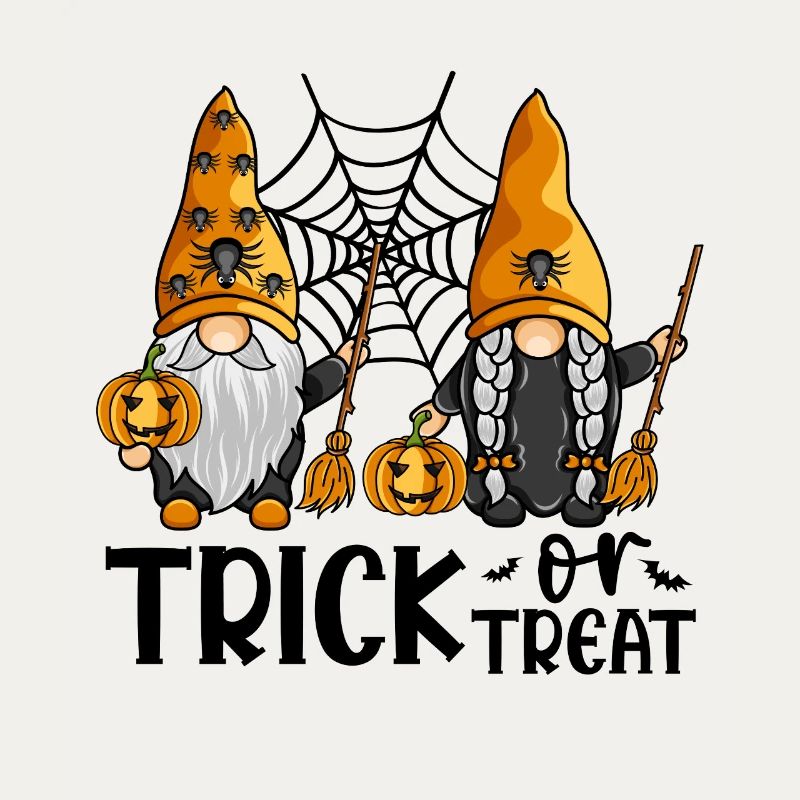 Halloween-Gnome zum Süßes-oder-Saures-Treffen