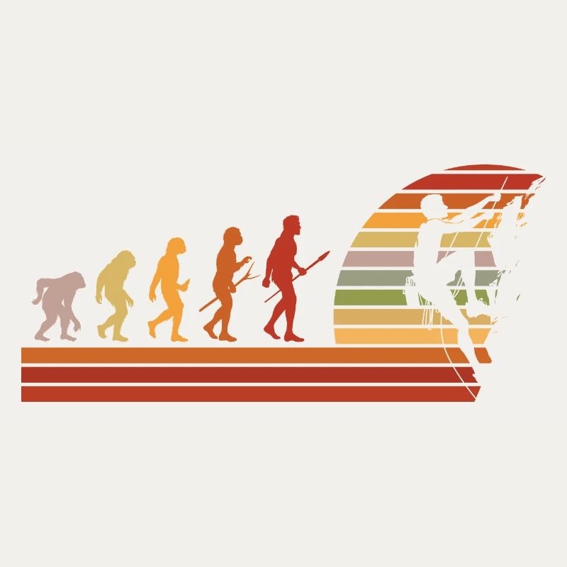 Evolution des Kletterns Retro Design