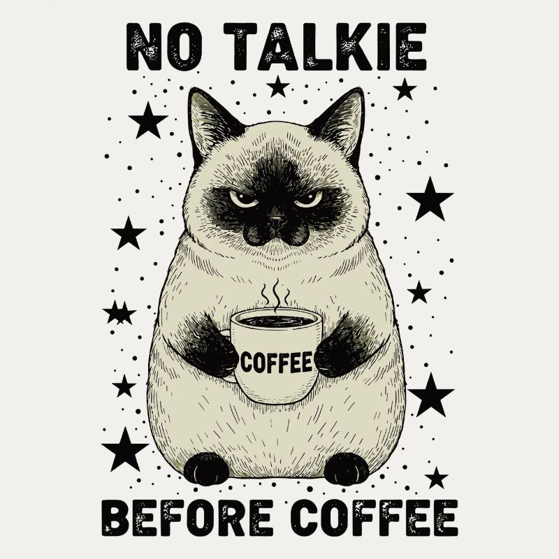 Pas de conversation devant un chat amateur de café
