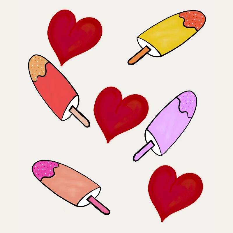  Eis Eiskrem Herzen Sommer Kinder