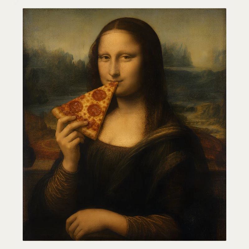 Mona Pizza Leonardo Da Vinci Funny Pizza Mona Li