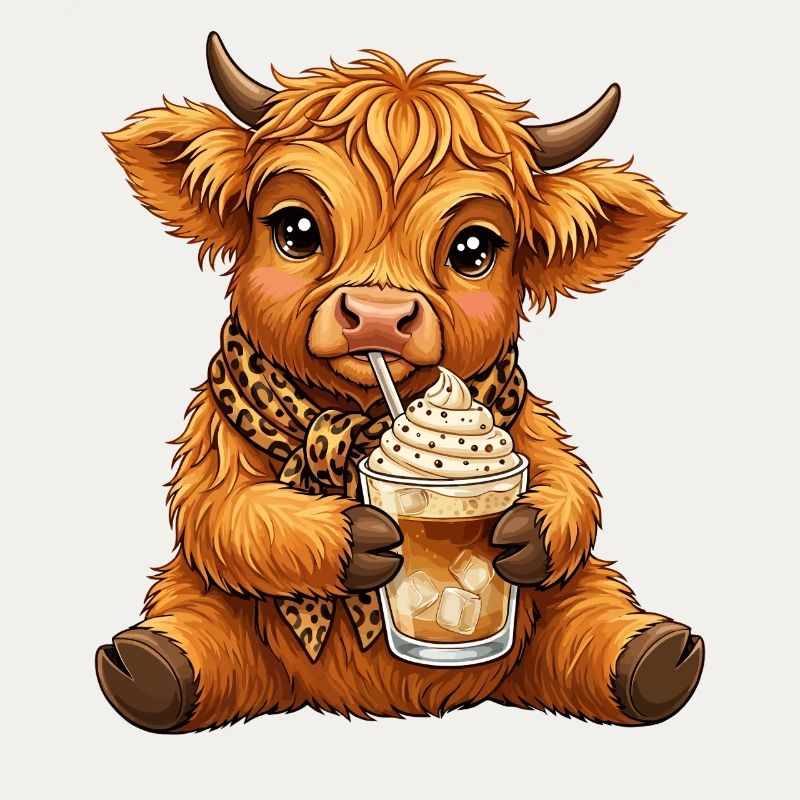 Highland Cow Eiskaffee