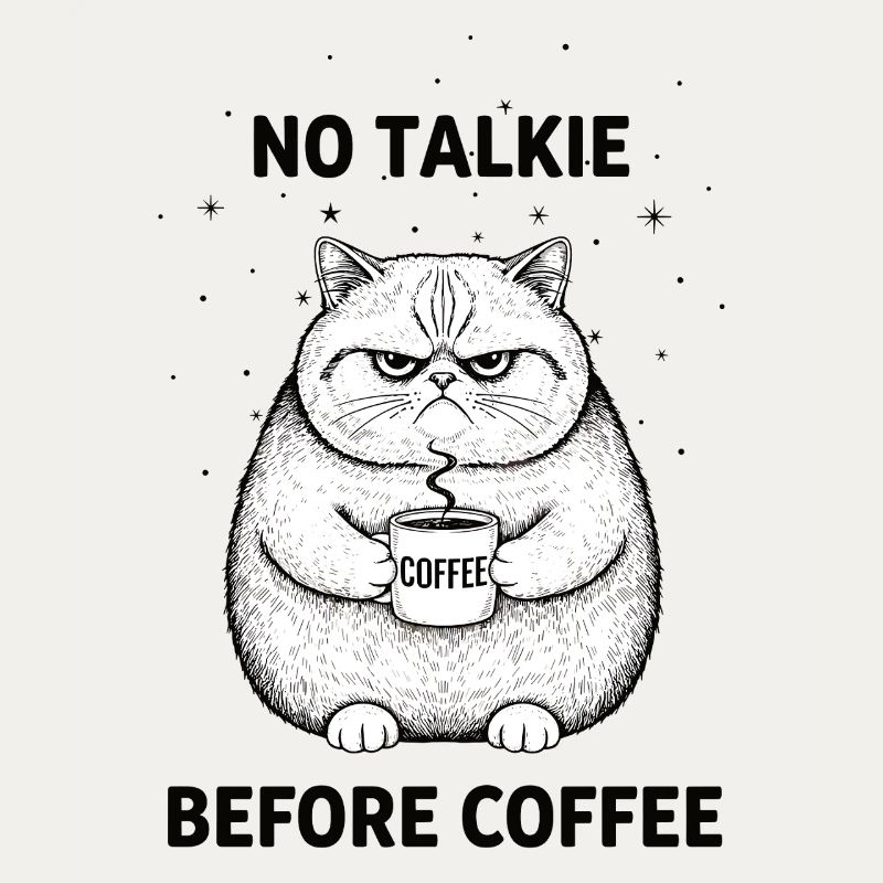 Pas de conversation devant un chat amateur de café