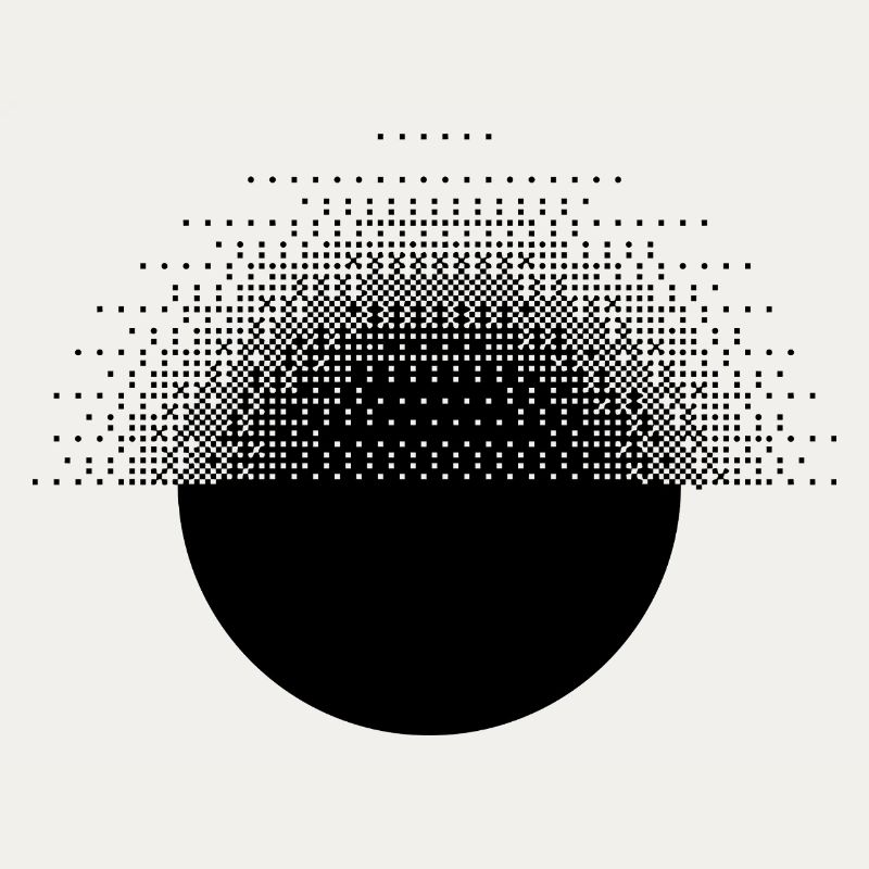 Conception bitmap de sunburst géométrique et pixelisé