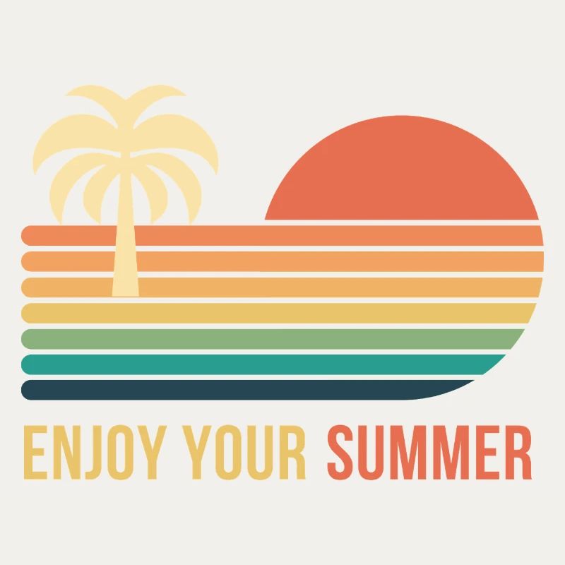 Sunset Retro Palm Tree