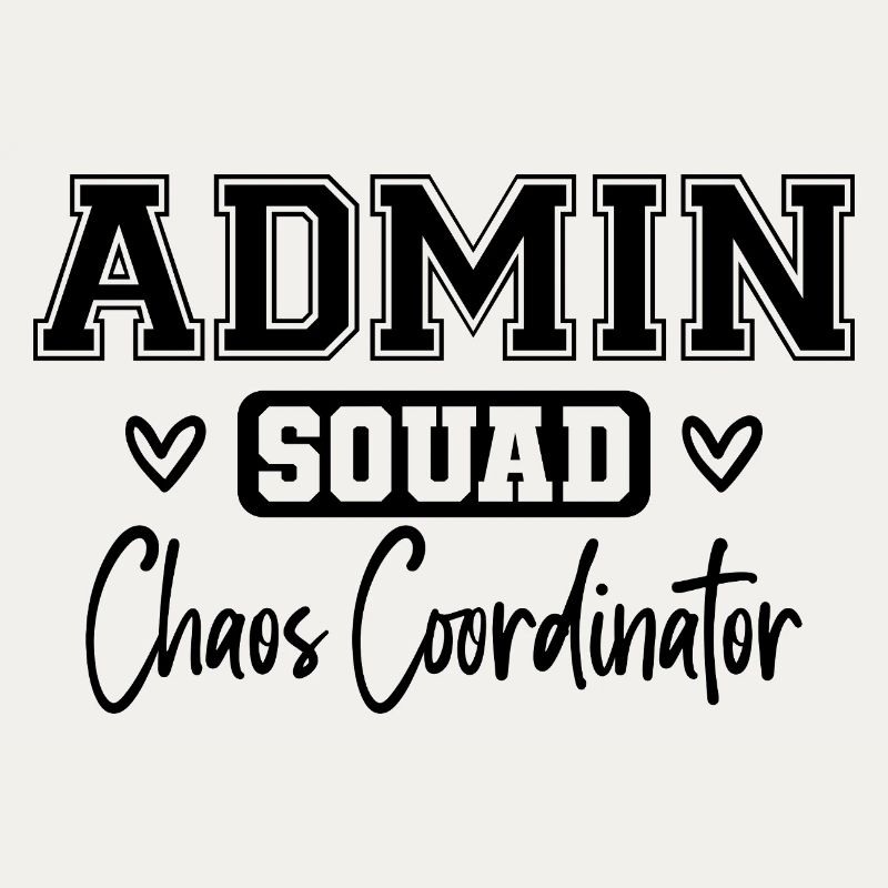 Admin Squad: Colored Retro Office Team Gift