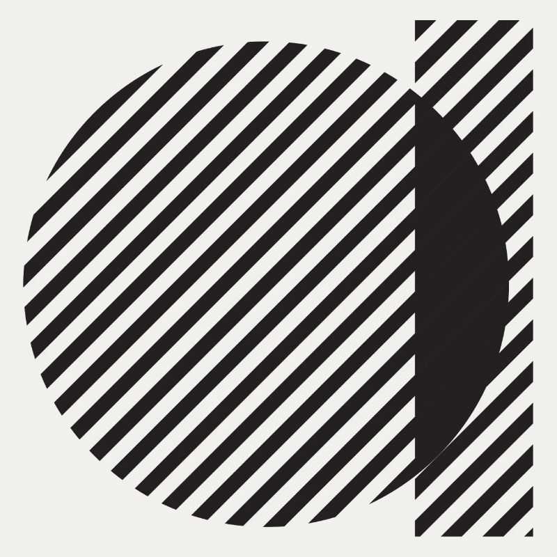 Diagonal Stripe Circle Abstract