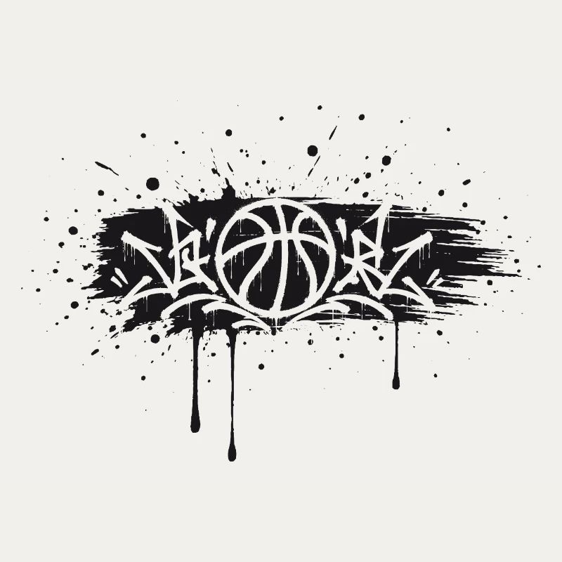 Conception de Splash de Basket Graffiti Streetball