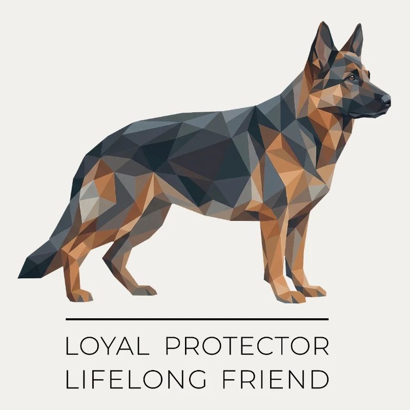 German Shepherd Low-Poly - Loyal, brave, true