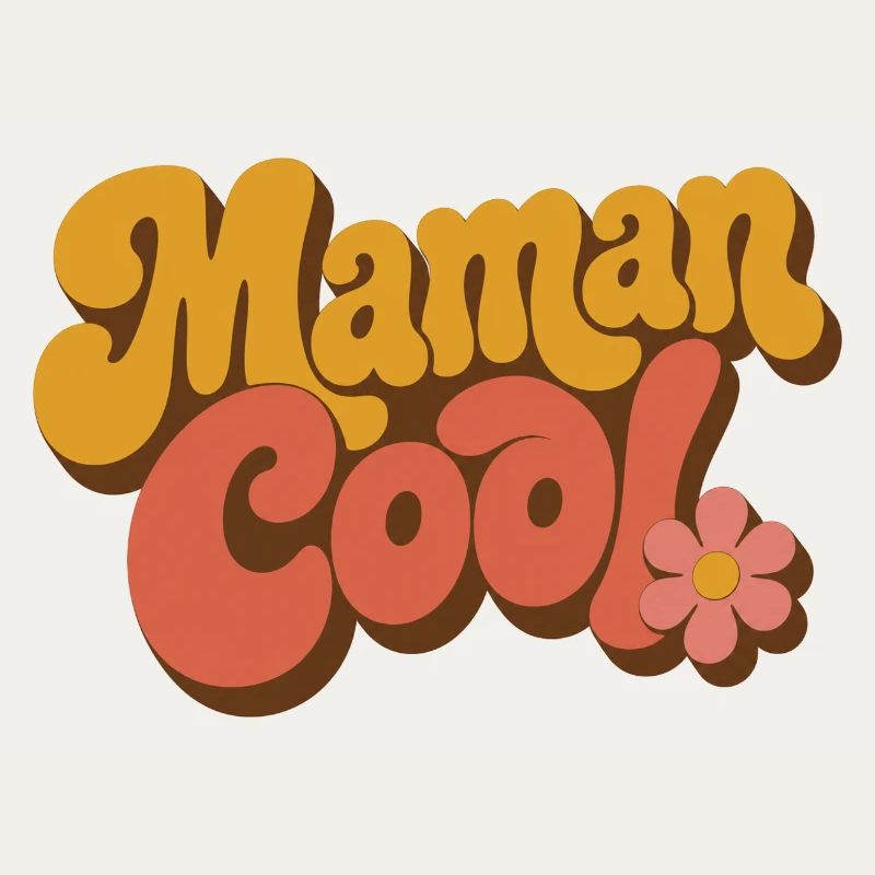 Mama Cool rétro fleurs 70s