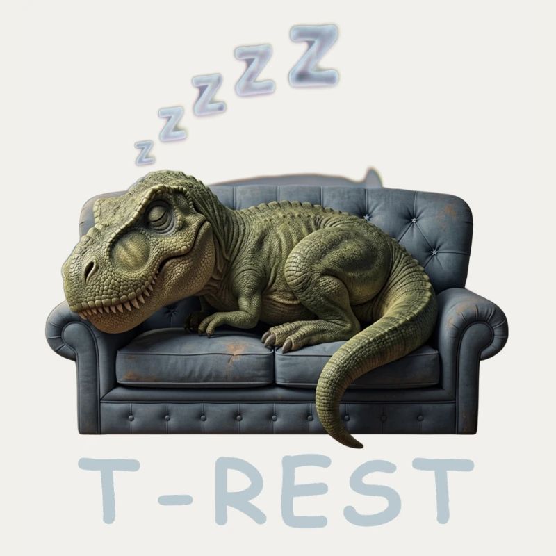 T-Rest Dino on Sofa