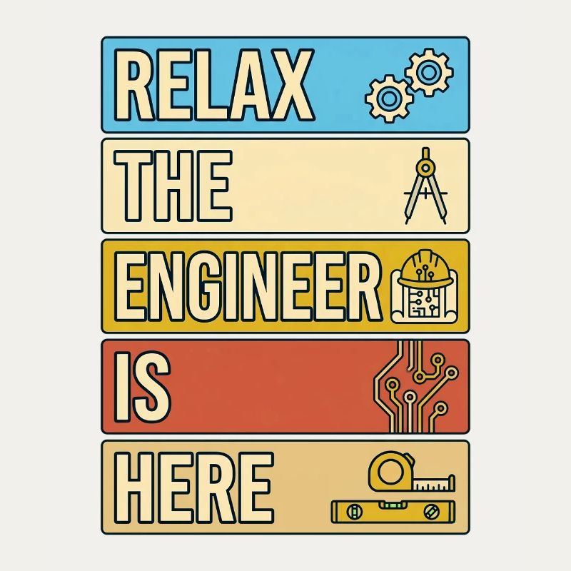 Relax The Engineer Is Here Retro Geschenk