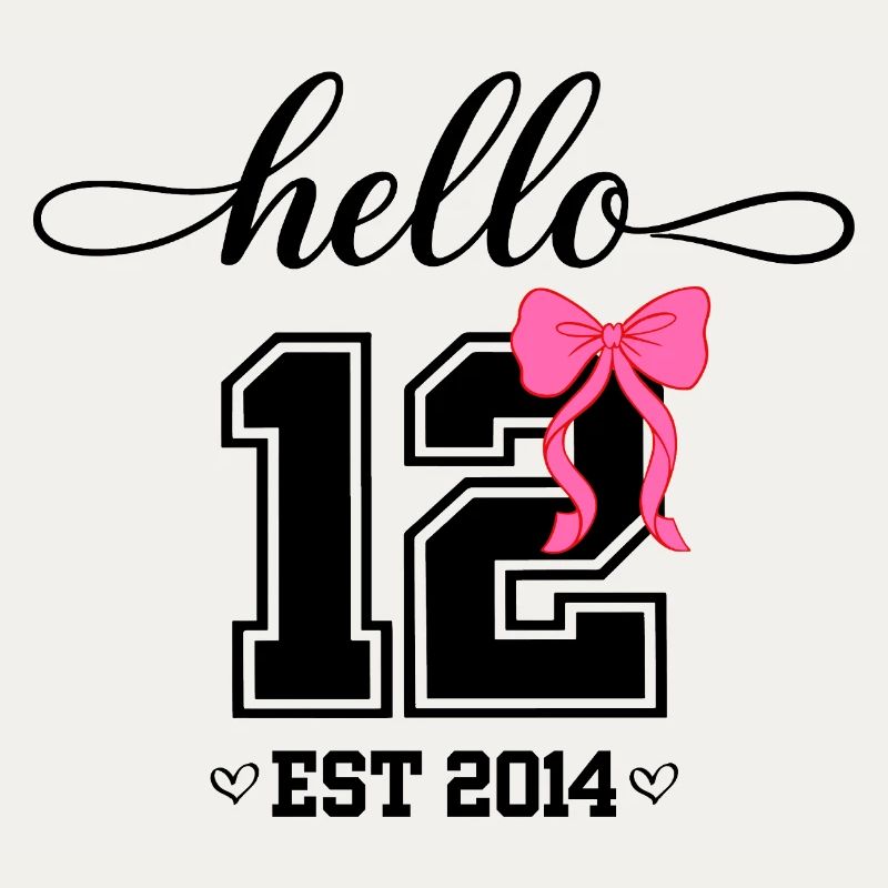 Hello 12 Est 2014 Coquette Schleife Mädchen Geburt